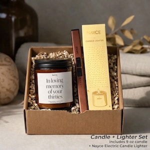 Funny 40th Birthday Gift Candle: In Loving Memory of Your Thirties 9 oz + Lighter Set