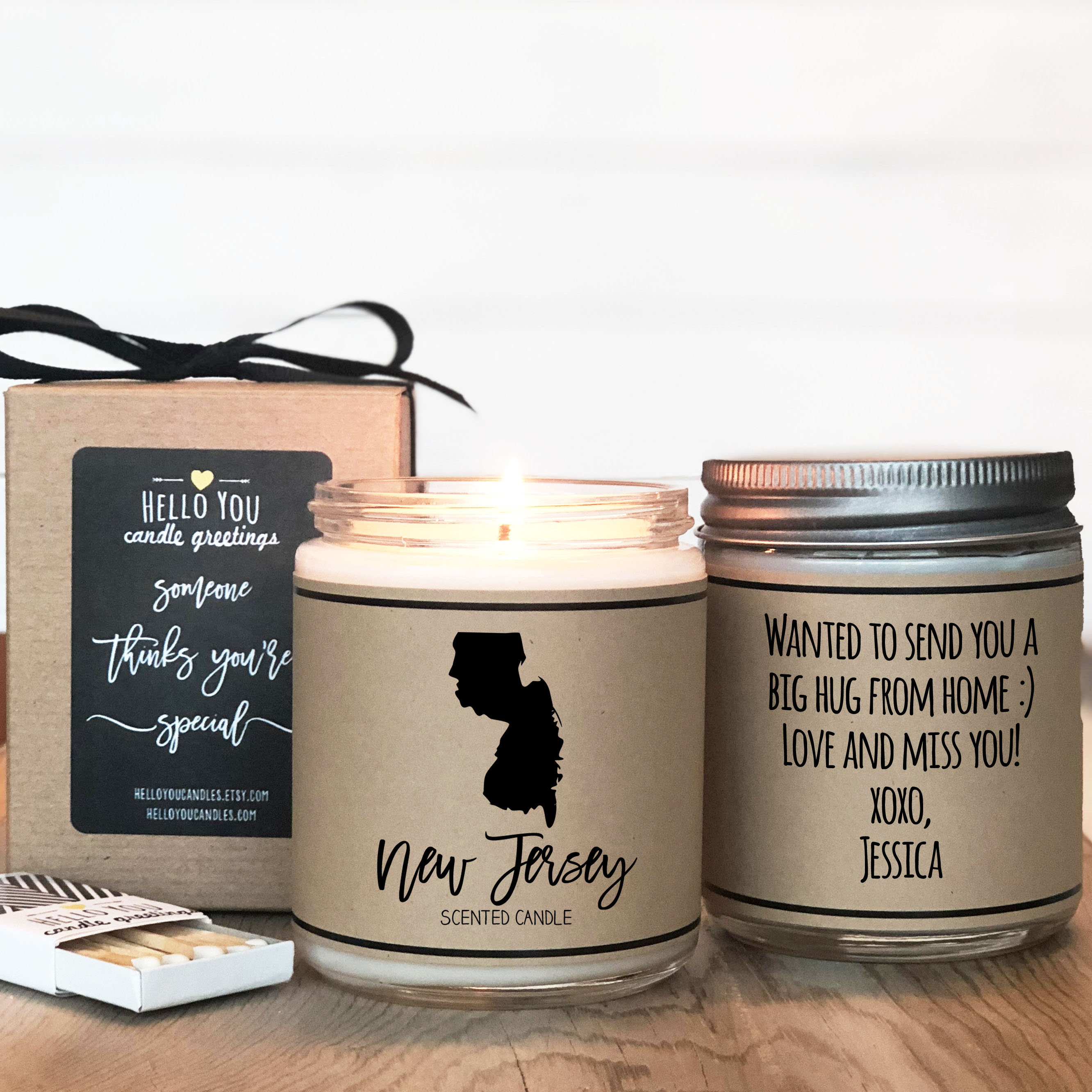 New Jersey Scented Candle Homesick Gift Feeling Homesick State