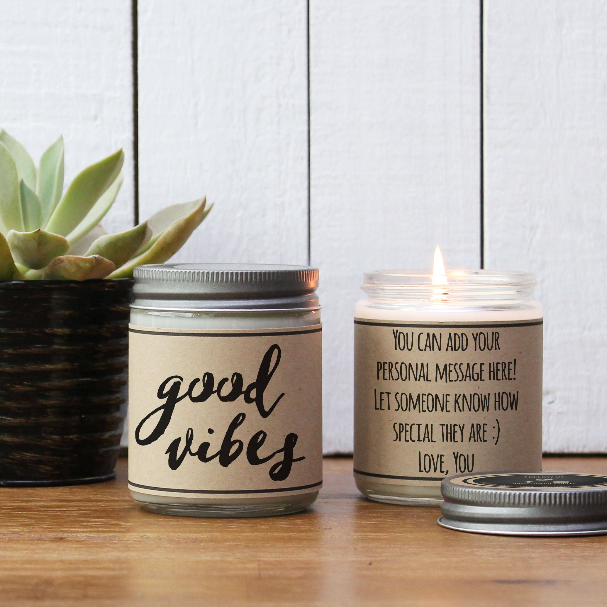 Good Vibes Candle Soy Candle Gift Encouragement gift Etsy