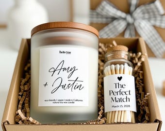 Engagement Candle Engagement Gift Box Newly Engaged Gift Engagement Present for Couple Engagement Gift for Couple Unique Candle Gift