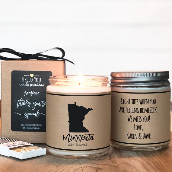 Minnesota Scented Candle Homesick Gift Feeling Homesick Etsy