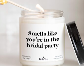 Bridesmaid Gifts Candle Wedding Bridesmaids Proposal Gift Bridesmaid Gift Box Maid of Honor Smells like You're in the Bridal Party Candles