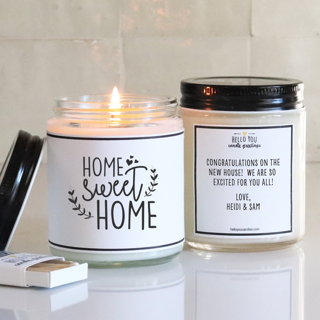 Home Sweet Home Candle Gift Housewarming Gift Relocation Etsy