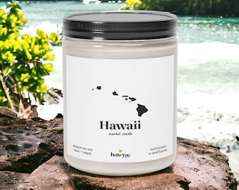 Hawaii Scented Candle - Homesick Gift | Feeling Homesick | State Scented Candle | Moving Gift | College Student Gift | State Candles