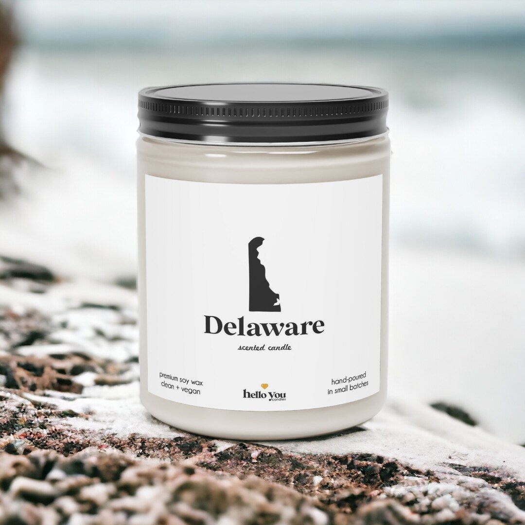 Delaware Scented Candle Homesick Gift Feeling Homesick State Scented