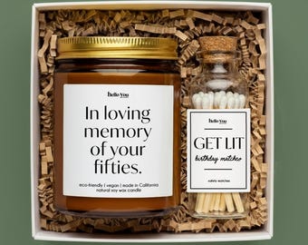 Funny 60th Birthday Gift Candle: In Loving Memory of Your Fifties Candle