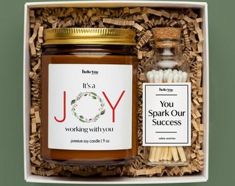 Client Gift Custom Candle Gift for Client Thank You Gift: It's a Joy Working with You