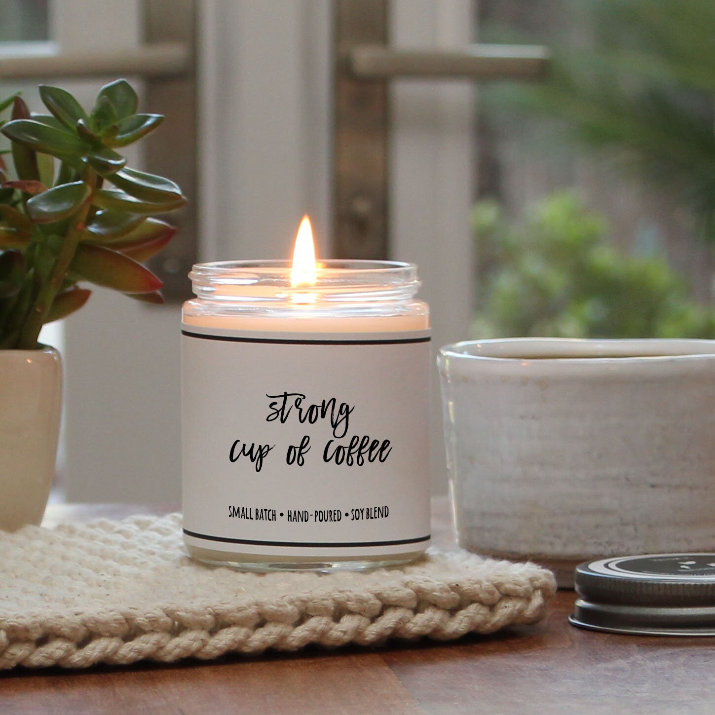 Strong Cup of Coffee Scented Candle Scented Soy Candle Coffee