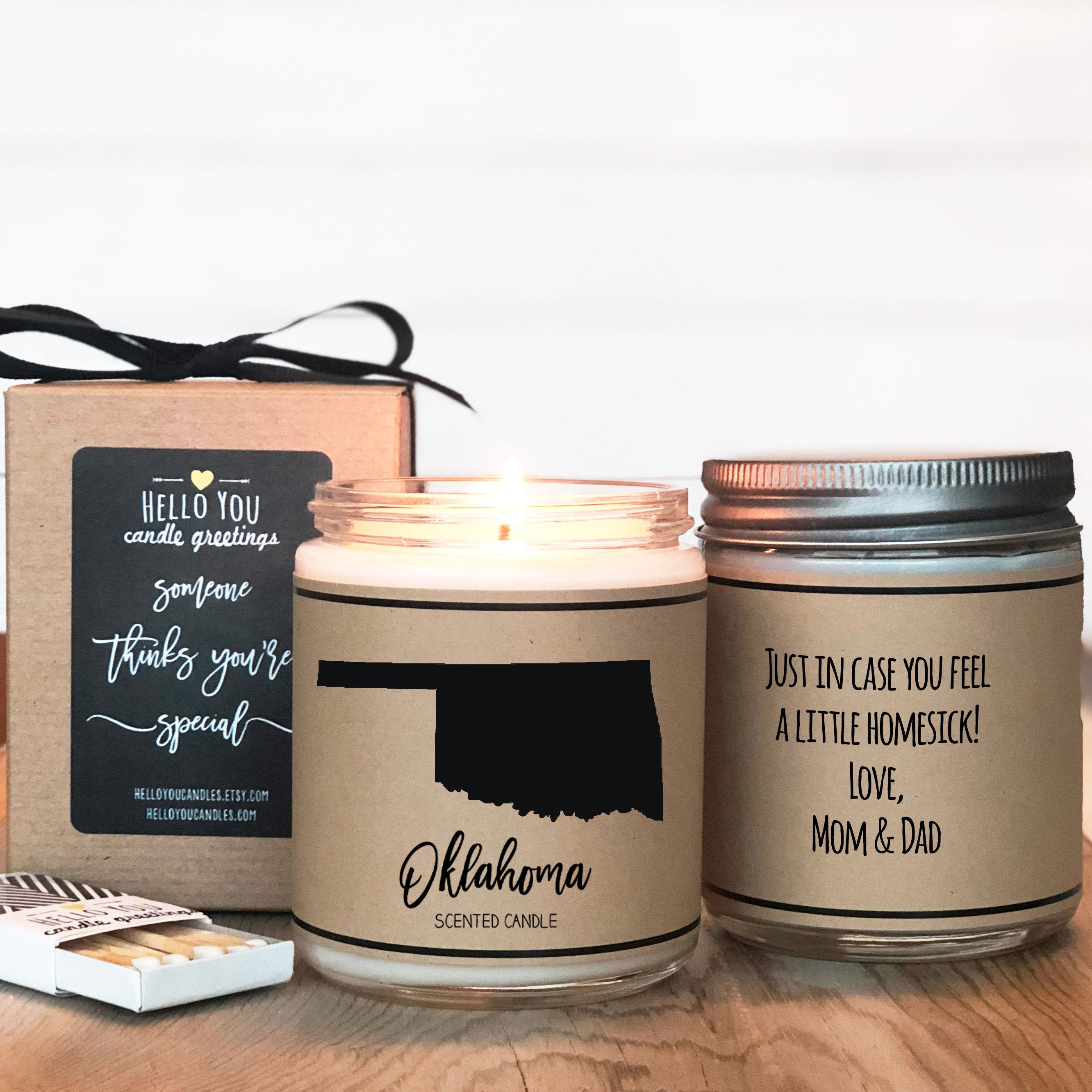 Oklahoma Scented Candle Homesick Gift Feeling Homesick State
