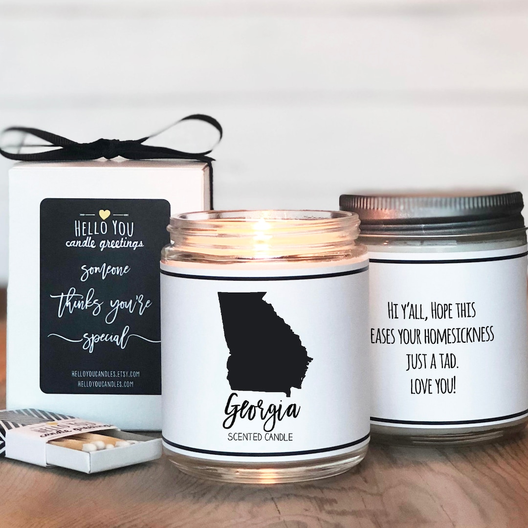 Scented Candle Homesick Gift Feeling Homesick Missing Home Candle State Scented Candle