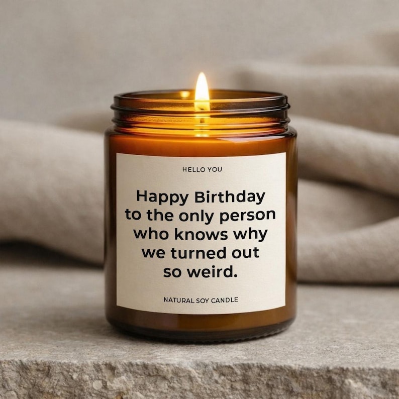 Funny Sister Birthday Gifts Candle Big Sister Gifts for Brother - Sibling Birthday Gift Why we turned out so weird 9 oz Medium
