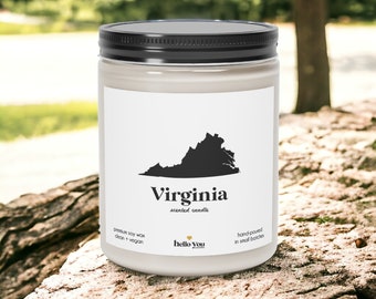 Virginia Scented Candle - Homesick Gift | Miss Home Gift | State Scented Candle | Moving Gift | College Student Gift | State Candles