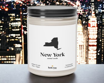 New York Scented Candle - Homesick Gift | Feeling Homesick | State Scented Candle | Moving Gift | College Student Gift | State Candles