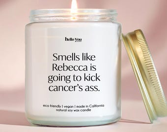 Cancer Gift for Breast Cancer Patient Gift Chemo Care Package Funny Candle Cheer Up Gift for Chemo Gift Cancer Sucks