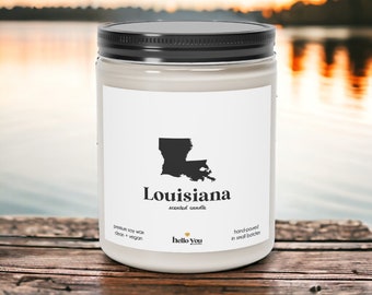 Louisiana Scented Candle - Homesick Gift | State Scented Candle | Louisiana Gift | College Student Gift | State Candles | I Love Louisiana