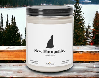 New Hampshire Scented Candle - Homesick Gift | Feeling Homesick | State Scented Candle | Moving Gift | College Student Gift | State Candles