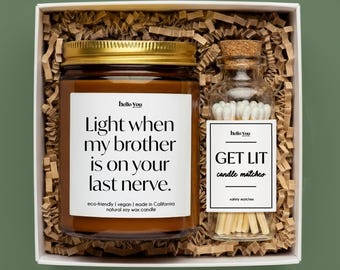 Sister in Law Gifts Sister in Law Candle Last Nerve Candle Funny Candle Gift for Sister in Law Light when my brother is on your last nerve