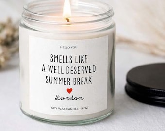 Funny Teacher Gift Candle, Summer Break Teacher Gift, Personalized Teacher Appreciation Gift, End of Year Gift