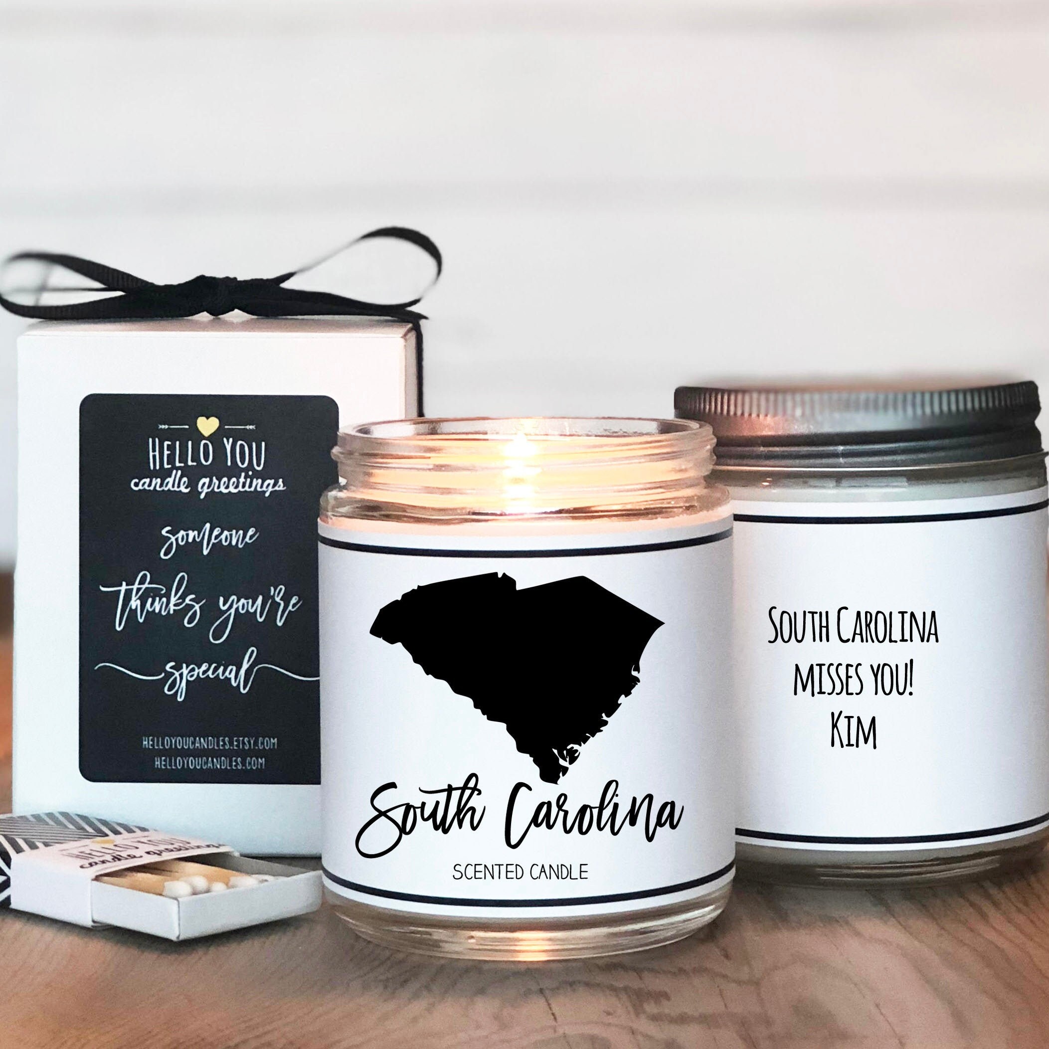 South Carolina Scented Candle Homesick Gift Feeling Homesick State Scented Candle Moving