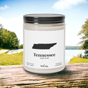 Tennessee Scented Candle - Homesick Gift | I Love Tennessee | State Scented Candle | Moving Gift | College Student Gift | State Candles