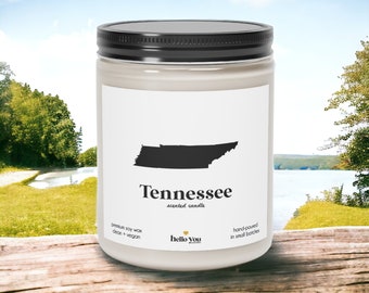 Tennessee Scented Candle - Homesick Gift | I Love Tennessee | State Scented Candle | Moving Gift | College Student Gift | State Candles