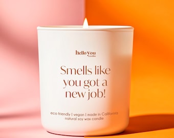 Gift for New Job Gift for Coworker Gift for New Hire Gift for New Employee Funny Candle Gifts for Congratulations Gifts
