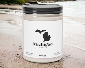 Michigan Scented Candle: Homesick Gift, Soy Wax Candle