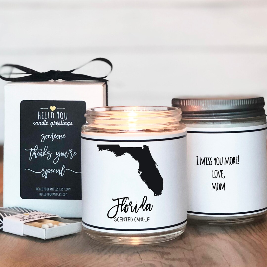 Florida Scented Candle Homesick Gift State Scented Candle Florida Gift
