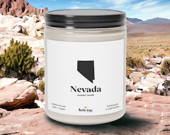 Nevada Scented Candle - Homesick Gift | State Scented Candle | Nevada Gift | College Student Gift | State Candles | I love Nevada