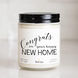 New Home Soy Candle Gift: Housewarming Scented Candle