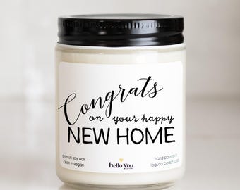 New Home Soy Candle Gift: Housewarming Scented Candle