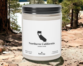 Northern California Scented Candle - Homesick Gift | Home Town Gift | State Scented Candle | I Love California | College Student Gift |