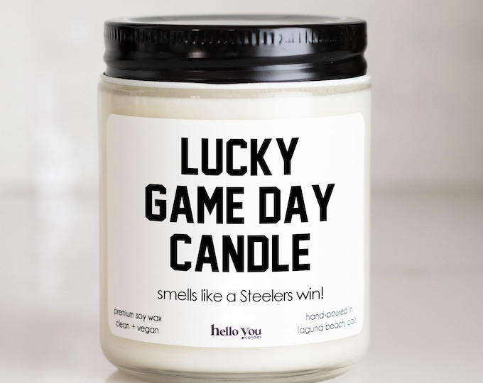 Lucky Game Day Candle: Sports Fan Soy Candle Gift