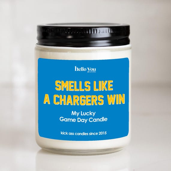 Chargers Win Soy Candle: Los Angeles NFL Gift, Game Day Decor