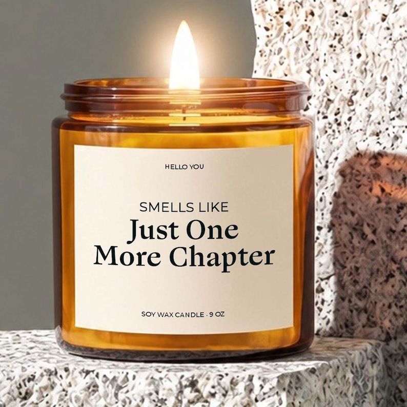 "Just One More Chapter" Candle