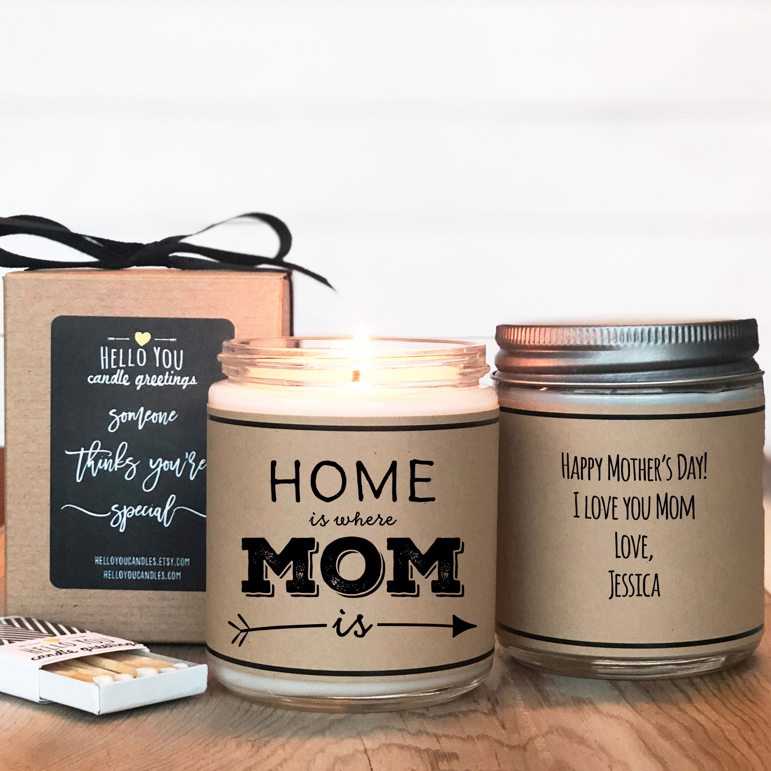 Home is Where Mom Is Soy Candle Gift Mother's Day Gift Etsy