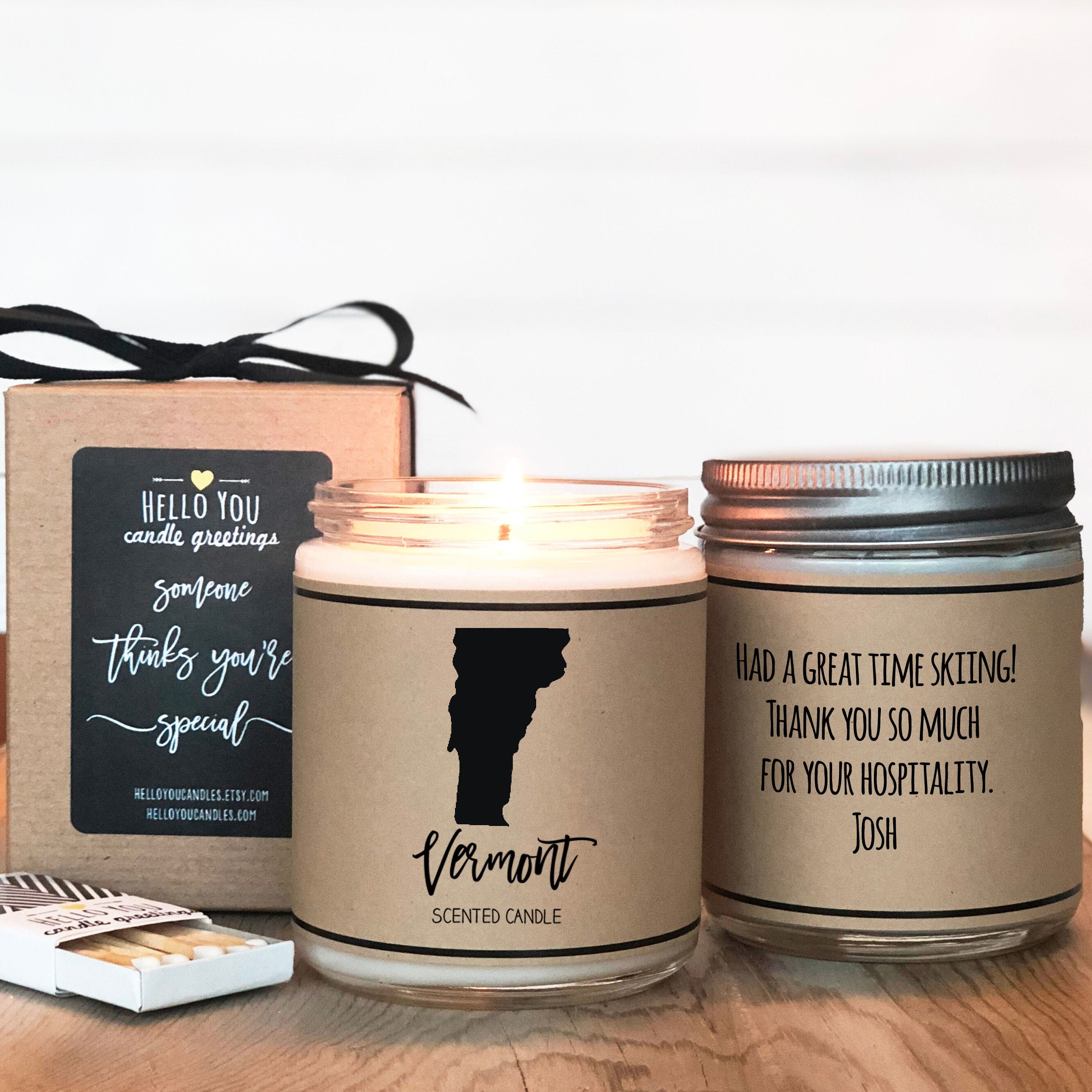 Vermont Scented Candle Homesick Gift Miss Home Gift State Scented