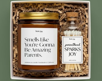 New Parents Candle Gift Box New Parents Candles New Baby Gift Box Pregnancy Parents Pregnancy Gift Box