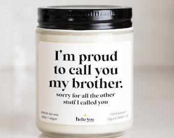 Brother Birthday Gift Candle | Funny Birthday Gift for Brother | Funny Brother Gift Candle | Personalized Brother Gift Candle