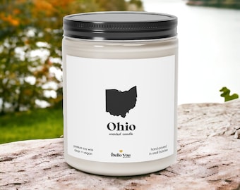 Ohio Scented Candle - Homesick Gift | Miss Home Gift | State Scented Candle | Moving Gift | College Student Gift | State Candles