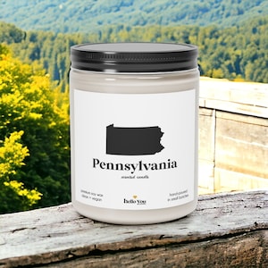 Pennsylvania Scented Candle - Homesick Gift | Feeling Homesick| State Scented Candle | Moving Gift | College Student Gift