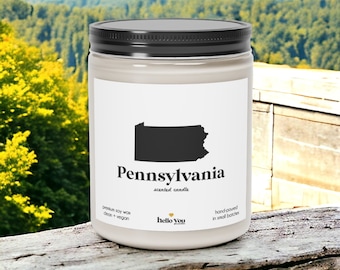 Pennsylvania Scented Candle - Homesick Gift | Feeling Homesick| State Scented Candle | Moving Gift | College Student Gift