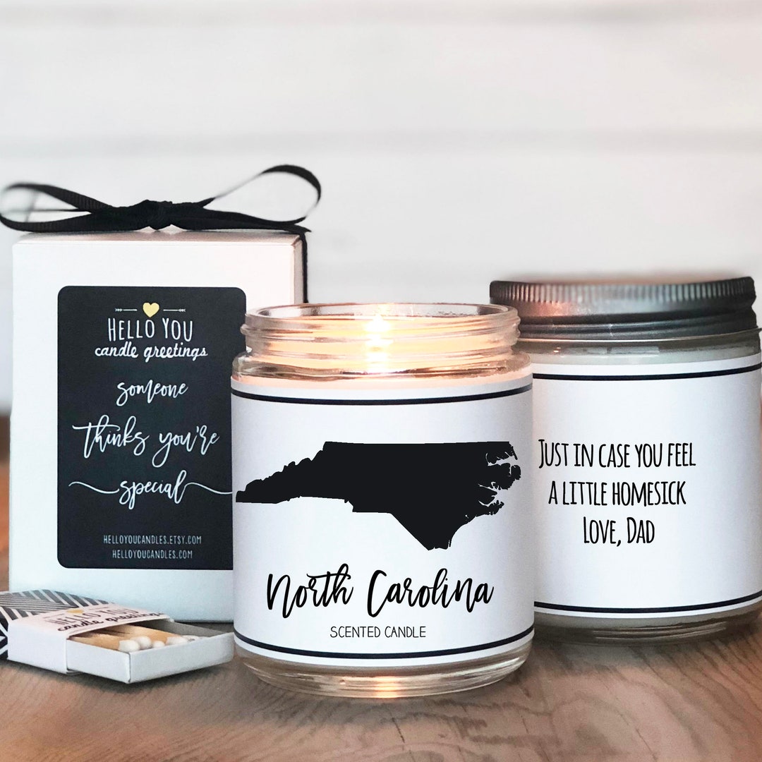 North Carolina Scented Candle Homesick Gift Feeling Etsy