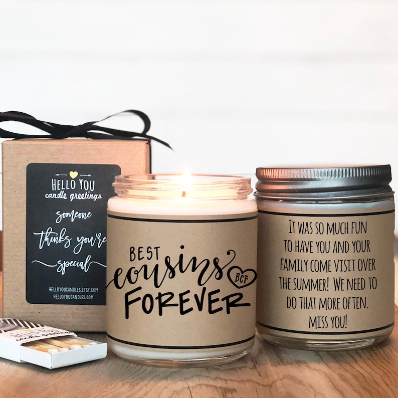 Best Cousins Forever Personal Cousin Gift Cousin Gift Best Cousin Gift Cousin Candle Gift for Cousin Best Cousins Forever Candle