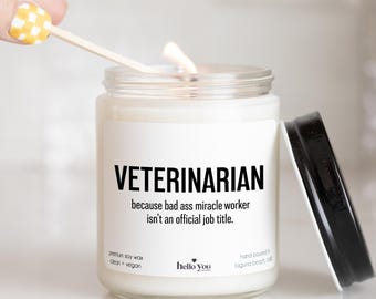 Personalized Veterinarian Gifts for Veterinarian Candle Funny Candles Graduation Gift for Veterinarian Gifts Personalized Candles