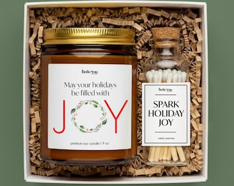 Client Gift Christmas Candles Personalized Candles Best Seller Christmas Neighbor Gift Coworker Gift for Employee Gift Bulk Candle Christmas