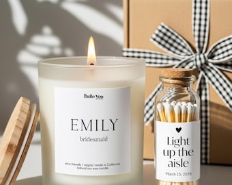 Bridesmaid Candle Bridesmaid Box Bridesmaid Card Alternative Maid of Honor Proposal Card Alternative Bridesmaid Gift Box Proposal Box