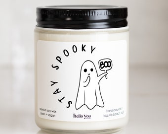 Stay Spooky Halloween Candle | Fall Scented Candles | Fall Candles | Halloween Decor | Cute Halloween Candle | Pumpkin scented candle