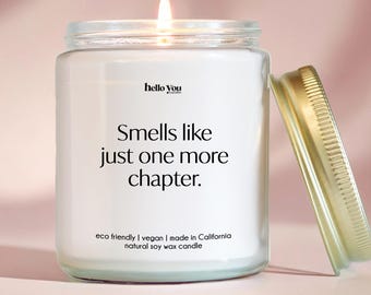 Book Lover Gift for Teacher Gift for Literature Professor Gift One More Chapter Candle Reading Fan Gift Funny Candle Library Lover Gift