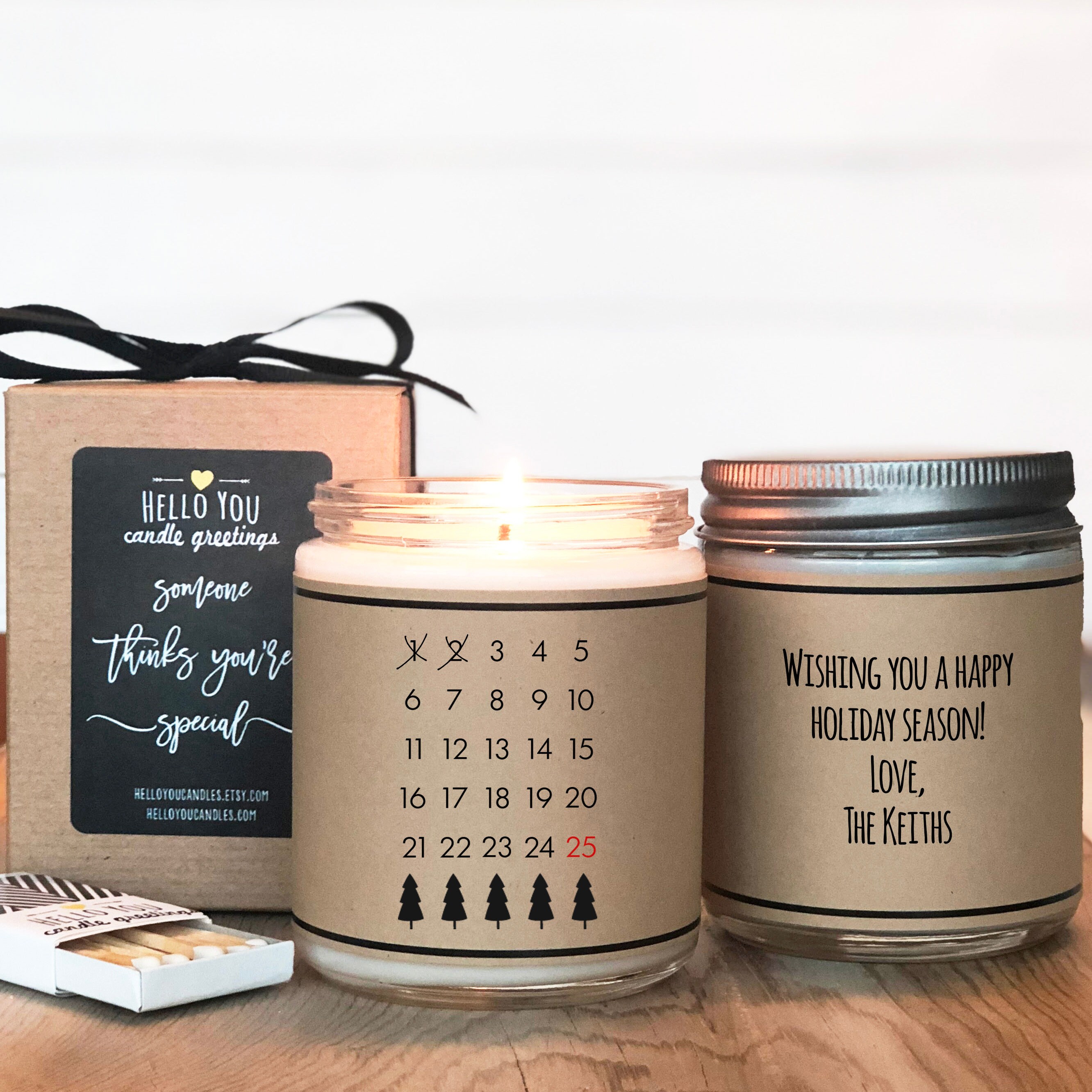 Advent Calendar Candle Advent Calendar Gift Personalized Advent